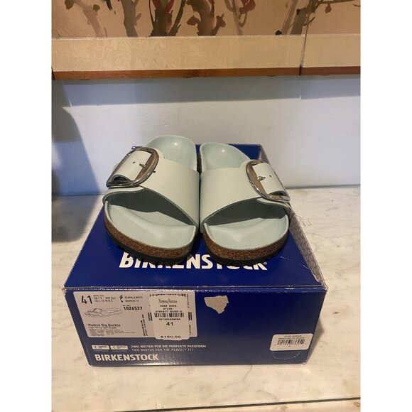 Birkenstock Madrid Big Buckle Sandals Womens Size 10 Surf Green 1026527 - Picture 4 of 7